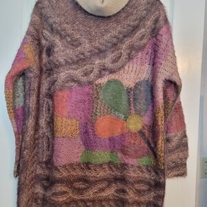 Colorful Patterned Women's Sweater